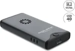 Delock USB Type-C 40 Gbps Enclosure for 1 x M.2 NVMe PCIe SSD with Fan - Tool-Free