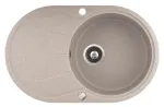 HELIKA Kriauklė Clarus SR101-110AW Arktinė Balta Granito Kompozito Virtuvinė Kriauklė