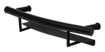 DEANTE Wall Mount with Shelf - 2in1 Full Motion TV Mount, 32-65 col., juodas, grūdinto stiklo lentyna, 35 kg talpa