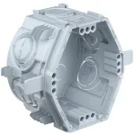 Kaiser Elektro UP1 Fix įleidžiama prietaisų dėžutė 1055-06 su fiksavimo briaunomis, 4 varžtų kupolais, 60x46 mm