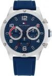 Tommy Hilfiger 1792027 Vyri&scaron;kas analoginis kvarcinis laikrodis, 44 mm, mėlynas ciferblatas, nerūdijantis plienas