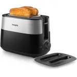 Philips Daily Collection HD2517/90 skrudintuvas, 2 vietų, 830 W, juodos/sidabro spalvos