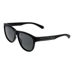 Polaroid PLD2156S56003 Unisex Rectangular Sunglasses - Juodas rėmas, pilki poliarizuoti TAC lę&scaron;iai, UV400 apsauga