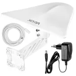 VAYOX DigiActiv DVB-T/T2 i&scaron;orinė antena su 4G LTE filtru VHF UHF VA0022 balta