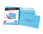 ELCO Color vokas C6 (114 x 162 mm), be langelio, su lipnia juostele, 100 g/m&sup2;, mėlyna, 25 vnt. (74634.32)
