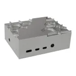 Akasa Aluminium Geh&auml;use f&uuml;r Raspberry Pi 4B mit Thermal-Kit - silber (A-RA09-M1S)