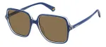 Polaroid Women's PLD6219SPJP poliarizuoti stačiakampiai akiniai nuo saulės, juodi/pilki, 56 mm | Kur.lt
