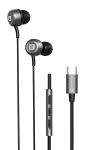 Evelatus Crystal Clear Audio ausinės su Type-C ir mikrofonu, juodos