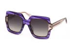 JUST CAVALLI moteri&scaron;ki drugelio formos akiniai nuo saulės SJC023V5309N5 - Havana acetatinis rėmas su pilkais gradientiniais lę&scaron;iais