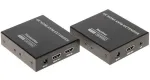 HDMI + USB KVM prailgintuvas per IP, 4K@30Hz, 120m, PoE, IR, metalinis