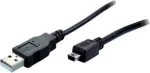 SHIVERPEAKS S-Conn BS77162 USB 2.0 kabelis, USB-A į Mini-USB B, 1,8 m, juodas
