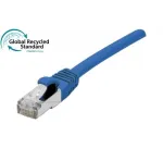 EXERTIS CONNECT Cat. 6A S/FTP komutacinis kabelis, TPE, be halogenų, GRS sertifikuotas, snagless, mėlynas, 2,0 m 854514