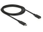 USB ilginimo laidas DeLOCK SuperSpeed USB 3.2 Gen 1 2m USB-C juodas