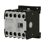 Eaton DILEM12-10 mini kontaktorius, 3 polių, 12 A, 230 V 50 Hz / 240 V 60 Hz ritė, 1 NO pagalbinis kontaktas, IP20, juodas/baltas 127075