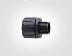 HellermannTyton HG25-S-M25 PA66 BK 10 tiesusis jungtis, M25 srieginis, 25 mm gofruotam vamzdžiui, juoda