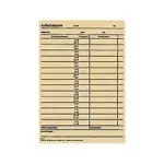 B&Uuml;RK MOBATIME laiko kortelė ZS 5200 laiko registravimo aparatui, 100 kortelių, žalias spaudinys ant balto kartono, 189 x 86 mm B01830040500