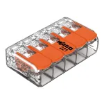 WAGO 221-415 COMPACT jungiamoji gnybtų kaladėlė 5 laidininkams 4 mm&sup2;, 25 vnt. pakuotė
