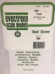 Evergreen polistireno lak&scaron;tas 300 mm x 150 mm x 1,00 mm, 2 vnt., baltas 9040