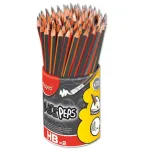 MAPED BLACK'PEPS HB grafitinis pie&scaron;tukas su trintuku, trikampio formos, 72 vnt. dėkle 851759FC