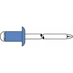 GESIPA aklinė kniedė plieninė/plieninė 4x8mm pusapvalė galvutė, sukibimo diapazonas 2,5-4,5mm (6310443)