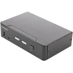 StarTech.com 2 prievadų HDMI KVM jungiklis - vienas monitorius 4K 60Hz Ultra HD HDR - stalinis HDMI 2.0 KVM jungiklis su 2 prievadų USB 3.0 &scaron;akotuvu (5Gbps) ir 4x USB 2.0 HID, garsu, kar&scaron;tųjų klavi&scaron;ų perjungimu - TAA
