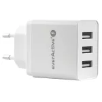 everActive SC-300 mobiliųjų įrenginių kroviklis (3x USB, 3,4A), baltas