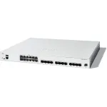 Cisco Catalyst C1300-24XTS valdomasis L2/L3 jungiklis, 24 prievadų (12x 10GE RJ-45 + 12x 10GE SFP+), 480 Gbit/s, RJ-45/USB-C konsolė, 16 000 MAC lentelė, įrengiamas spintoje