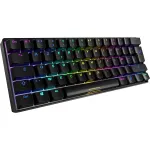 Sharkoon SGK50 S4 klaviatūra žaidimams USB AZERTY prancūzi&scaron;ka juoda 60% RGB LED