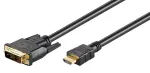Microconnect HDM191812 HDMI-DVI-D adapteris 2 m juodas