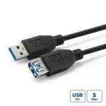 Microconnect USB3.0AAF05B USB 3.2 Gen 1 prailginimo kabelis, USB-A (ki&scaron;tukas) į USB-A (lizdas), 0,5 m, juodas