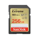 SDXC atminties kortelė SANDISK UHS-I Extreme 256 GB &mdash; skaitymas 180 MB/s, ra&scaron;ymas 130 MB/s, U3/V30, Class 10
