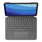 Logitech Combo Touch apsauginis dėklas su klaviatūra ir valdymo kilimėliu, skirtas iPad Pro 11 colių (1&ndash;4 kartos), Nordic QWERTY i&scaron;dėstymu