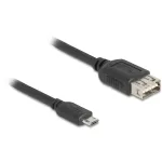 DeLOCK 81518 USB 2.0 laidas, Micro-USB B &ndash; USB A, 1 m, juodas