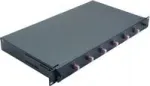 Tinklo kabelis Helos LWL 19 colių Splice Box 6 x LC Duplex OM4 375557 Juoda