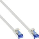 InLine Patch kabelis plok&scaron;čias, U/FTP, Cat.6A, TPE halogen-free, baltas, 1 m
