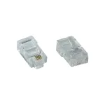 InLine Modular Plug 8P4C RJ45 lizdas juosteliniam kabeliui ISDN 100 vnt.