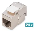Digitus CAT 6A kompakti&scaron;kas ki&scaron;tukinis modulis ekranuotas beįrankis 24 vnt DN-93615-S-24