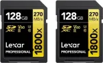 Lexar Professional 1800x 128 GB SDXC UHS-II atminties kortelė, 2 vnt.