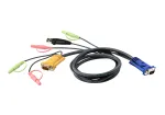 ATEN 2L-5303U KVM kabelis, USB, HD-15 (VGA), stereo mini jack garsas, 3 m