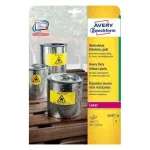 Lipnus etiketės lapas Avery L6107-20 Rounded rectangle Geltona