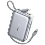 Ne&scaron;iojamas maitinimo bankas Awei C03 20000mAh su 45W i&scaron;ėjimu ir integruotu USB-A/USB-C laidu