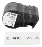 Brady M5C-1500-595-WT-BK, vinilinė juosta, juoda į baltą, 38,10 mm x 7,62 m, nuolatinė, nuolatinis (170944)