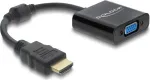 DELOCK HDMI (vyri&scaron;kas) į VGA (moteri&scaron;kas) adapterio kabelis, juodas