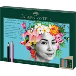 Faber-Castell Polychromos & Pitt Graphite Matt rinkinys pie&scaron;imui, mi&scaron;rių spalvų (23 vnt.)