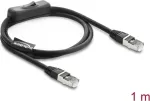Tinklo kabelis su jungikliu DeLOCK 81562 Cat.6 F/UTP, RJ-45, 0,3 m, juodas