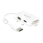 DELOCK adapteris DisplayPort ki&scaron;tukas > 1 x VGA + 1 x HDMI + 1 x DVI 24+1 Baltas