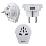 Hama World to Europe USB maitinimo adapteris Universal White