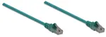 Intellinet 343763 LAN jungiamasis kabelis, Cat6, U/UTP, RJ45, be kabliukų, 10 m, žalias