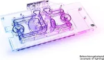 Vandens blokas Alphacool Aurora Acrylic GPX-N su radiatoriumi, aliuminis, 3 kontaktų JST, 1/4 colio, CE/FC/RoHS, ASUS ROG Strix GeForce RTX 3070 8GB Advanced (ROG-STRIX-RTX3070-A8G-GAMING)