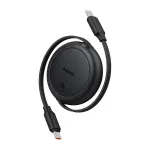 Baseus Free2Pull Mini USB-C į USB-C USB laidas, 60W, 1 m, juodas